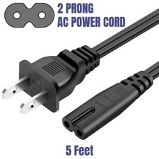AC Power Cord 2 Prong Cable for PS 5 4 3 2 Slim XBOX PC Laptop PSV Monitor TV Power Cable price