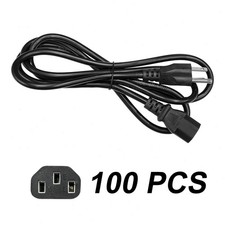 100 LOT AC Power Cord Cable Desktop Monitor Computer 6ft IEC320 Heavy Duty Power Cable price