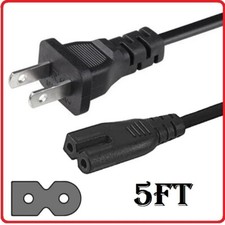 Polarized Power Cord, 2 Prong, Universal, 5Ft, Black Power Cable price