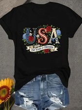 USA 250 Years Of Freedom T-Shirt, 250th United States Of America Shirt Women Tee Women's T-shirt price