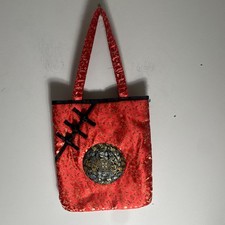 Red/Gold Floral Brocade Tote Shoulder Bag, Black Lined, Snap Closure, Bow Women's Casual Bag price