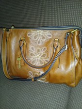 Brown Pebbled Zip-Top Satchel Top Handle Purse, Double Handles, Key Women's Casual Bag price
