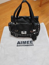 Aimee Kestenberg Black Studded Satchel Top Handle Tassel Dust Bag Medium Women's Casual Bag price
