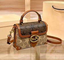 Women Mini Crossbody Satchel Bag PVC Geometric Contrast Color Box Handbag Women's Casual Bag price