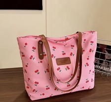 Women Cherry Tote Bag Large Shoulder Handbag Casual Shopper Travel Purse Women's Casual Bag price