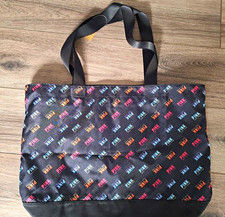 PINK Women's Black Tote Bag Multicolor Logo Print Zip Top with Pockets Women's Casual Bag price