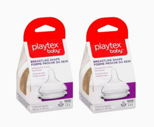 2 PACK Playtex Baby Breastlike Fast Flow Baby Bottle Nipples For VentAire Or Nur Baby Bottle price
