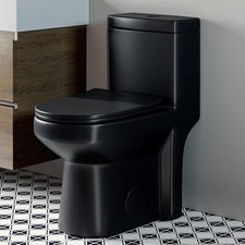 One Piece Toilet Matte Black with Soft Closing &UF Seat,Dual Flush 12'' Rough-In Toilet price