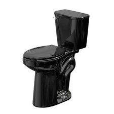 21" Black Tall Two Piece Toilet 1.28 GPF Siphon Jet Flush, Soft-Close Seat Toilet price