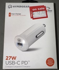 HyperGear Fast Charge 27W PD USB-C Car Kit - White - Chargers & Kits price