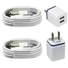 2x Charging Sync Kits Cords and Dual Port Wall Chargers for iPhone 13 12 11 X 8 Chargers & Kits price