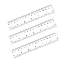 3 Pcs 6 Inch Clear Plastic Ruler, School Straight Short Transparent Small Ruler Ruler price