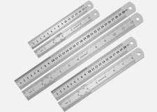 3Pcs Stainless Steel Ruler Set 6 8 12 Inch Metal Ruler with Inch and Metric New Ruler price