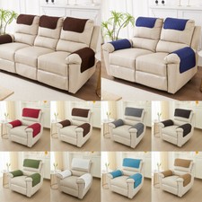 Recliner Headrest Cover Sofa Armrest Cover With Pockets Sofa Headrest Protector Three-Seater Sofa price