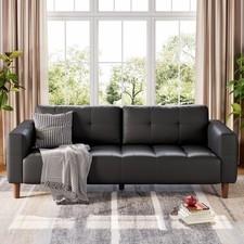 3-Seater Sofa Couch 83'' Faux Leather Sofa Couch Modern Sofa for Living Room Three-Seater Sofa price