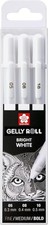 Gelly Roll Basic White Gel Pen Set of 3, Assorted Sizes | Opaque Pens for Gel Ink (Roller) Pen price