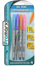 Promarx Gel Roller EFX Pens Pack of 4 ~ Blue Purple Pink Orange Gel Ink (Roller) Pen price