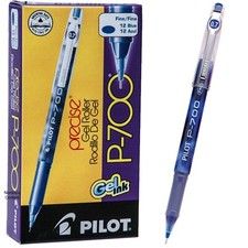 Pilot P700 Fine 38611, Blue Ink, 0.7mm Precise Gel Roller Pen, Box of 12 Pens Gel Ink (Roller) Pen price