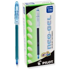 14002 Pilot Neo-Gel Roller Ball Gel Ink Pen, Fine Point, Blue, Pack of 12 Gel Ink (Roller) Pen price