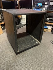 Unbranded Black Wood Musical Equipment Rack Case Studio Stage 12 Space Wheeled Studio and Stage Equipment price