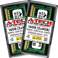 A-Tech 16GB 2 x 8GB PC3-12800 Laptop SODIMM DDR3 1600 Memory RAM PC3L 16G DDR3L RAM Memory price