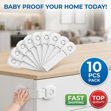 Baby Kids Safety Lock Cabinet Drawer Cupboard Fridge Door Child Proof 1-10Pcs Baby Cabinet Lock price