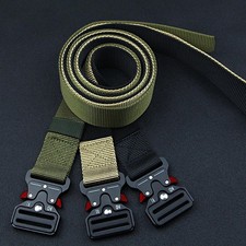 Men Casual Military Tactical Army Adjustable Quick Release Belts Pants Waistband Men's Belt price