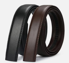 Luxury Men's Automatic Buckle Belt Ratchet Strap Black Brown Leather Strap Jeans Men's Belt price