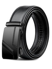Genuine Leather Men’s Ratchet Belt Automatic Buckle Adjustable Waist Belt Men's Belt price