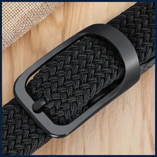 Non-hole Punch-free MEN'S AND WOMEN'S Woven Belt Elastic Stretch Canvas Belt Men's Belt price