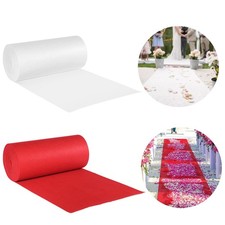 Red/White Wedding Carpet Non-Woven Polyester Wedding Aisle Runner for Ceremony Runner Rug price