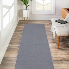 Custom Size SOLID GREY Stair Hallway Runner Rug Non Slip Rubber Back GRAY Runner Rug price
