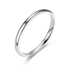 2mm Gold Plated Stainless Steel Stackable Ring Wedding Band Women Girl size 3-13 Gold Wedding Band price