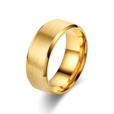 Tungsten Carbide Wedding Band Ring Brushed Silver Mens Jewelry Size 6-13 + Half Gold Wedding Band price