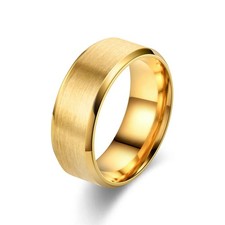 Tungsten Carbide Wedding Band Ring Brushed Silver Mens Jewelry Size 5-17 + Half Gold Wedding Band price