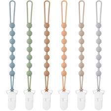 Baby Pacifier Clip, 6 Pack Silicone Pacifier Holder with One Piece Design for Ba Pacifier price