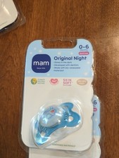 MAM Original Night Orthodontic Glow in the Dark Pacifiers 0-6 Months Blue Pacifier price