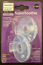 AVENT SUPER SOOTHIE BLUE PACIFIERS 3 M+ (Total 2 Soothies) - BRAND NEW & SEALED Pacifier price