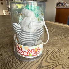 WubbaNub Infant Pacifier Afrique Elephant Plush White Grey Striped Accents New Pacifier price