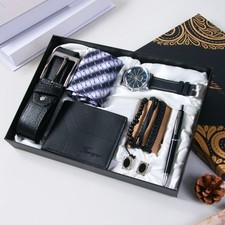 Luxury Men's Gift Set Quartz Watch Wallet Belt Pen Collection Elegant Boxed Kit Men's Watch, Belt and Wallet Sets price