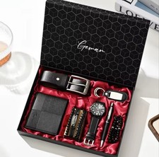 Luxury Men's Gift Set - Watch, Leather Belt, Wallet, Sunglasses & Pen - 5 Styles Men's Watch, Belt and Wallet Sets price