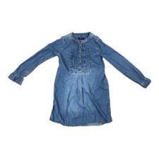 GAP Kids Chambray Blue Denim Long Sleeve Shirt Dress Girls Medium Girls' Dress price