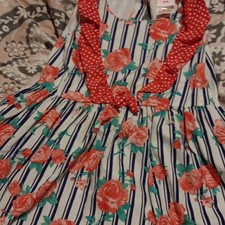 Nannette Kids Girls 6X Sleeveless Fit & Flare Floral Cotton Ruffle Dress Girls' Dress price