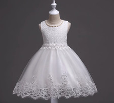 Girls Princess Tulle Lace Dress 3-9Y Flower Girl Birthday Party Gown Girls Dress Girls' Dress price