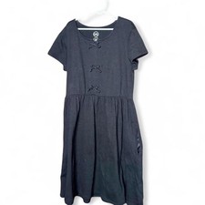 Wonder Nation Black Babydoll Dress with Ribbon Detail Size L 10-12 Girls' Dress price