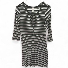 Justice Girls Black and White Striped Midi Dress Size 14/16 Girls' Dress price