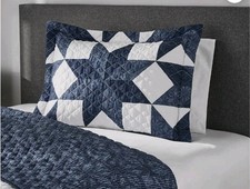 Mainstays Classic Blue Star Quilt Shams, King, 2 pack, Adult/Teen Quilt price