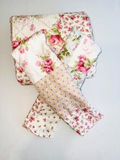 3-Piece Queen Size Printed Patchwork  Quilt Set - Pink Flower Floral Polka Dots Quilt price