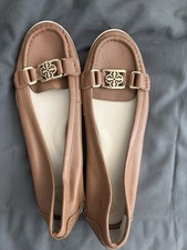 Isola Brenna Women's Flat Dress Shoes Size 8.5 Tan Leather Slip On Loafers Women's Casual Shoes price