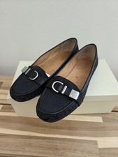 Coach women's black signature jacquard canvas driving loafers Size 9 Women's Casual Shoes price